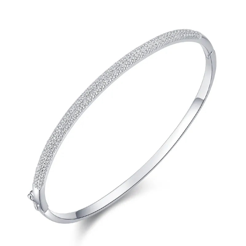 925 Silver Women's Bracelet - Elegant Oval Design