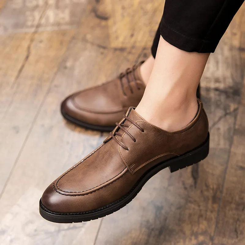 Men's dress shoes - British style in synthetic leather
