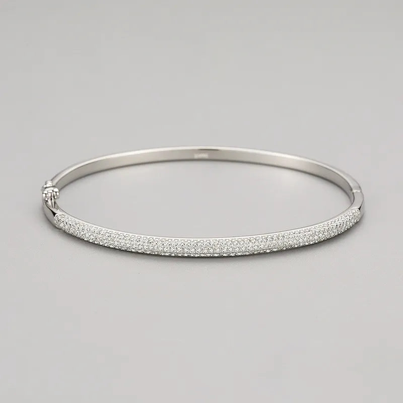 925 Silver Women's Bracelet - Elegant Oval Design