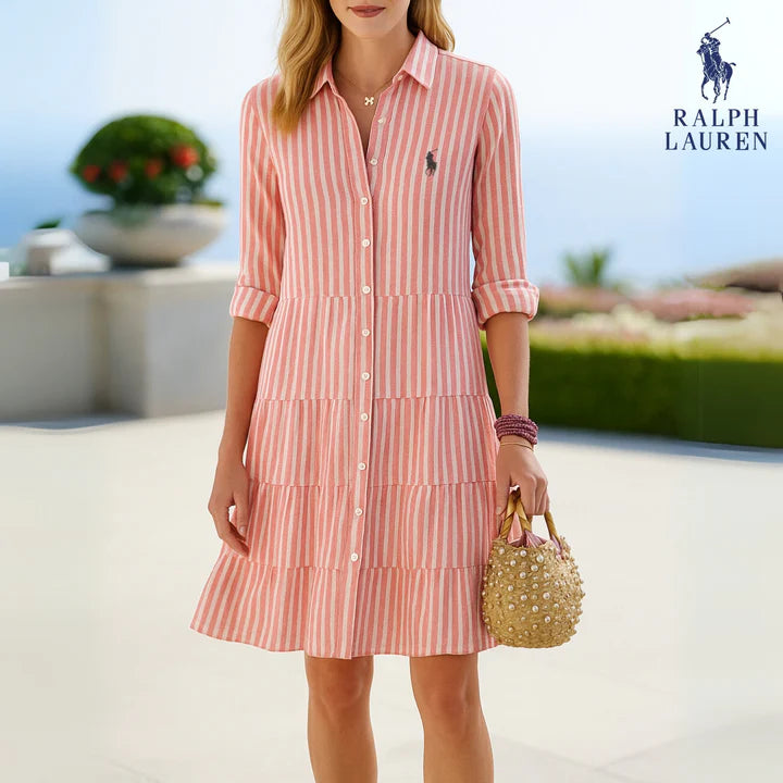 R&L™ Striped Shirt Dress 2025 – Chic Elegance for Spring & Autumn